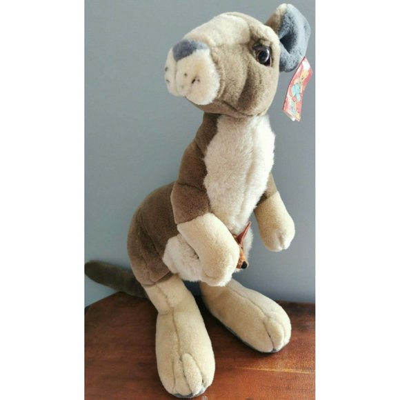 Plush Mania Large Kangaroo With Joey 22" - Picture 1 of 4